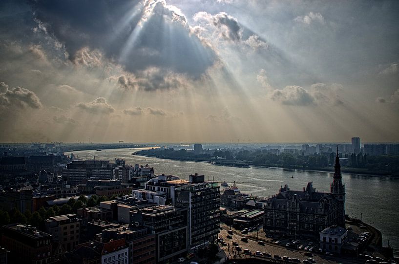 Westerschelde Antwerpen vanaf MAS I  by Watze D. de Haan