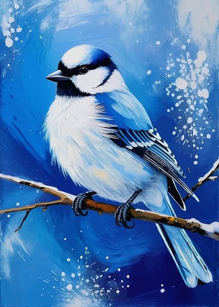 Azure Tit Bird by MIROKKU