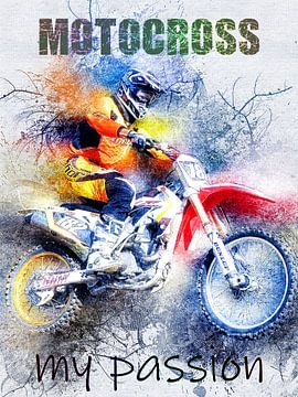 motorcross van Printed Artings