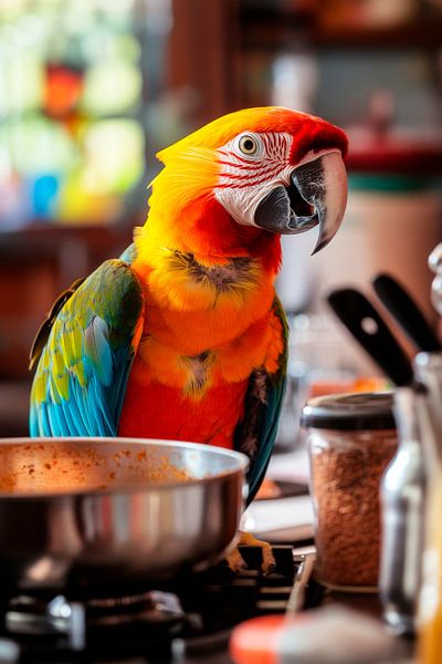 Parrot kitchen by Poster Art Shop