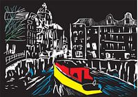 boot in de Amsterdamse grachten