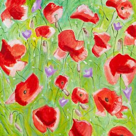 Poppy field by Antonie van Gelder Beeldend kunstenaar