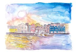 Torshavn Port Scène Îles Féroé Tinganes Streymoy