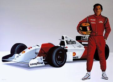 Ayrton Senna painting sur Paul Meijering