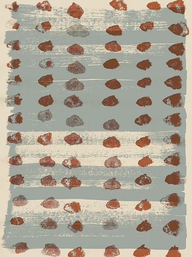 Wabi-sabi aquarel neutrale kunst. Terra patroon op lichtblauw grijs.