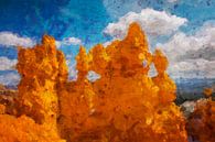 Bryce Canyon, digitaal schilderij, VS van Rietje Bulthuis thumbnail