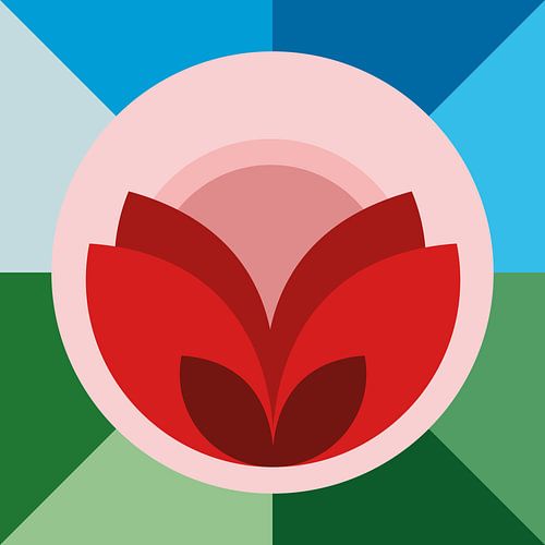 Rote Blume von Janita Dijkstra