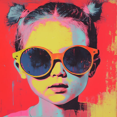 Meisje in popart