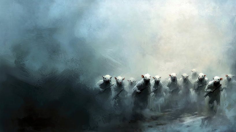 Armée de rats dans le brouillard par Frank Heinz