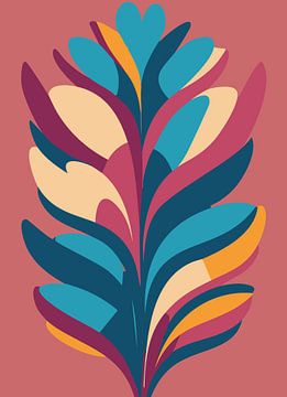 Minimalistisch abstracte plant kleurrijk van Gypsy Galleria