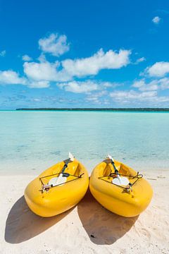 Kajakfahren im Paradies, Aitutaki von Laura Vink