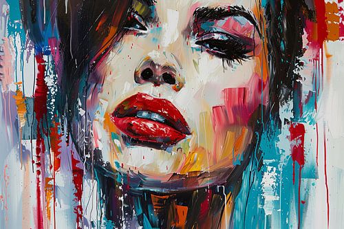 abstract portret vrouw