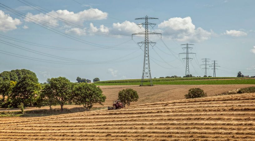 Stro drogen bij Winthagen in Zuid-Limburg van John Kreukniet