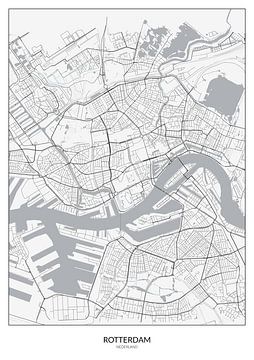 Kaart van Rotterdam van Bert Broer