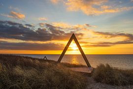 Gateway to the Horizon, Northvoort at Sunset by Tessa van Duin