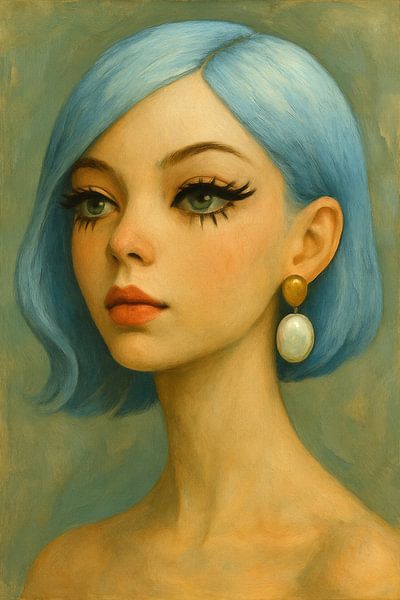Abstraktes figuratives Porträt - Saphira von Moonheart Artworks