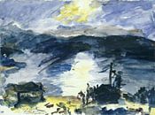 Lovis Corinth, Landschaft um den Walchensee - 1925 von Atelier Liesjes Miniaturansicht