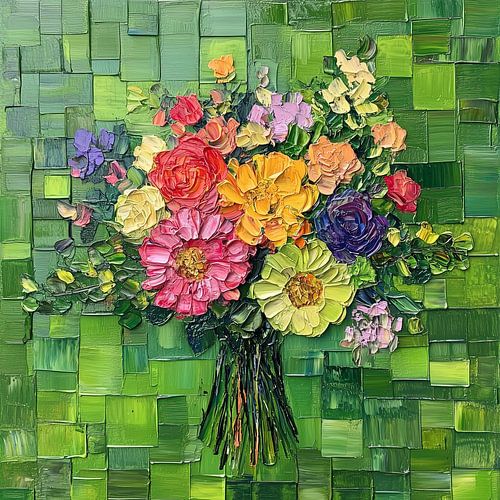 Blumen in Bewegung: Ein impressionistisches Kunstwerk