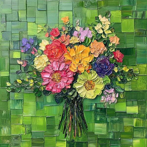 Fleurs en mouvement : une œuvre d'art impressionniste par Thea