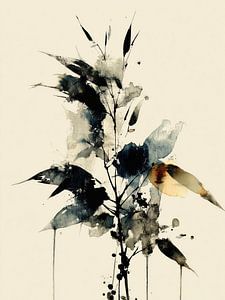 Abstrakte Tinte Flora