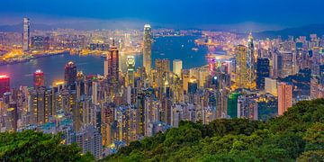 Hong Kong by Night - Victoria Peak - 1 van Tux Photography