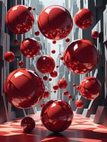 Een dans van bollen in een kubistisch universum