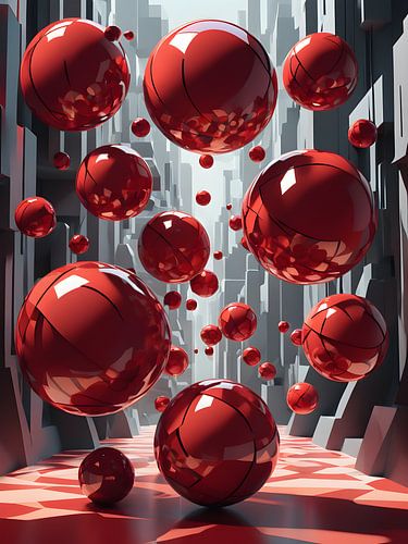 Een dans van bollen in een kubistisch universum