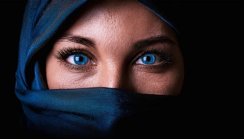 Arabische hijab met ogen