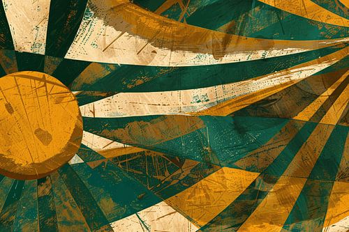 Abstracte Zonnestralen op Aarde Tinten