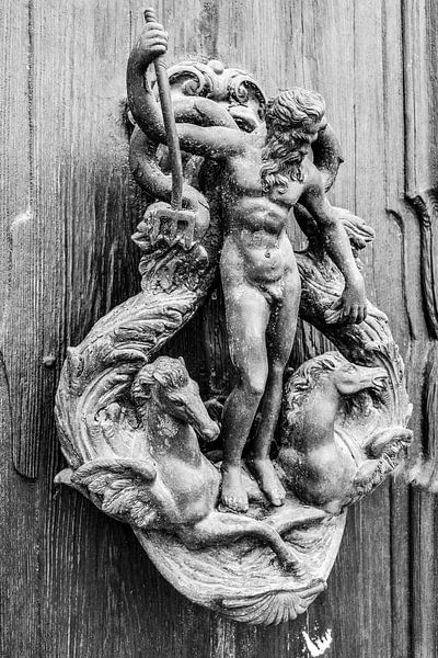Verziertes hängendes altes Herrenhaus Venedig (schwarz/weiß) von Niek De Ridder