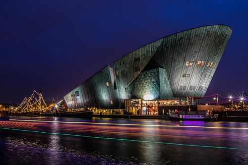 Evening view of the Nemo Museum, Amsterdam