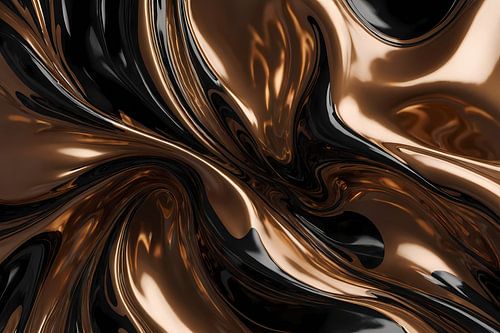 Dynamisch Brons en Zwart Abstract Ontwerp