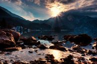 Sonne küsst Gipfel am Kochelsee von Roith Fotografie Miniaturansicht