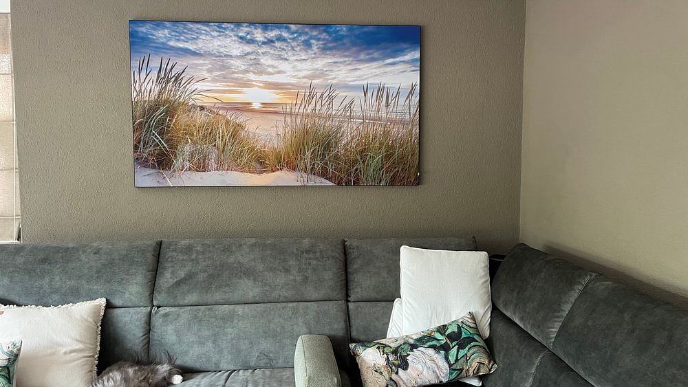 Sonnenuntergang über dem Strand von Ameland von Karel Pops