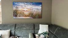 Klantfoto: Strand van Ameland van Karel Pops, als print op doek