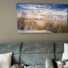Klantfoto: Strand van Ameland van Karel Pops, als print op doek