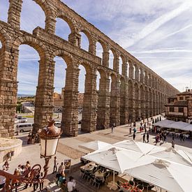 Aquaduct in Segovia (Spanje) van Eddo Kloosterman