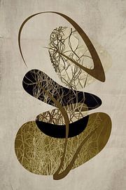 Balans 6. ( Gezien op tv bij de Grote Huisverbouwing 2024 ) Minimalisme in Beige Groen. Lijntekeningen van Alie Ekkelenkamp