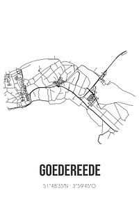 Goedereede (Südholland) | Karte | Schwarz und Weiß von Rezona