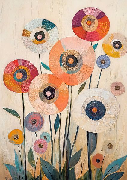 Fleurs Weelde | Champ coloré par Art Merveilleux