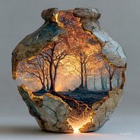 La nature dans un bocal en pierre