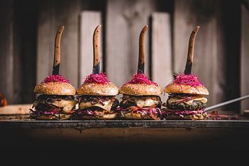 Perfekte Hamburger mit einem pikanten Twist