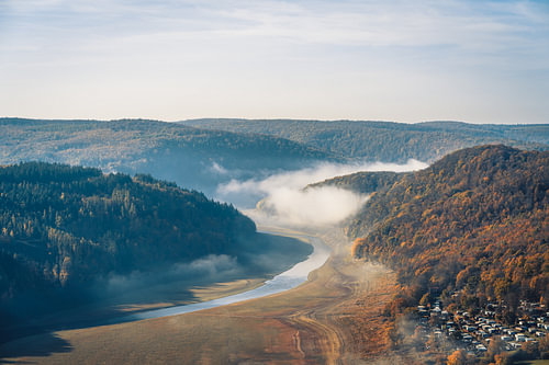 Nebelmeer über dem Edersee von Catrin Grabowski