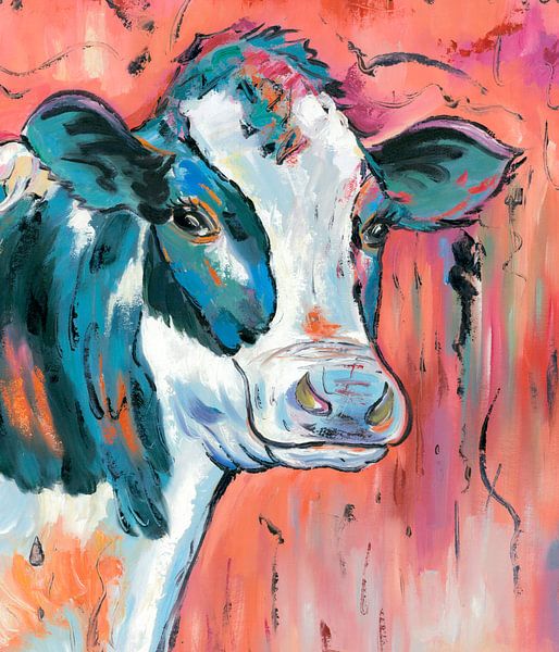 Im Moood - Kuh Malerei Ruhige Kuh - Kuh Kunst von Kunst Laune