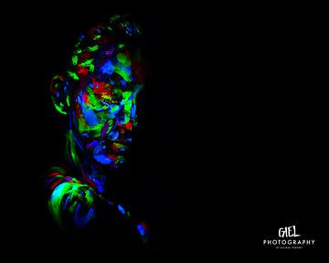 Neon portret van Michiel Tempert