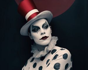 Portret Clown Pierrot