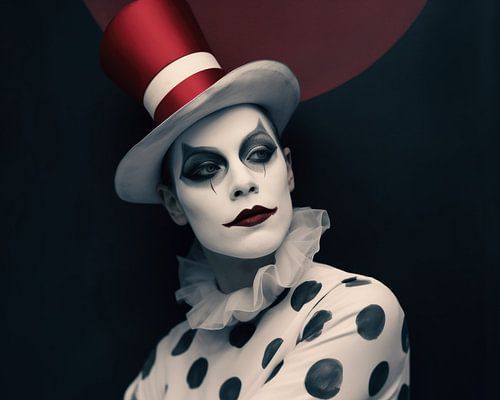 Portret Clown Pierrot