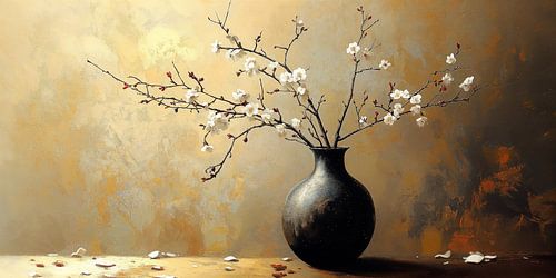 Japanese blossom art in Gold