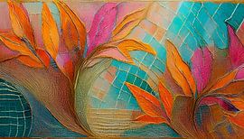 Abstrait &amp ; Moderne : peintures colorées. Série : Attrape-œil (9) sur Studio Pieternel