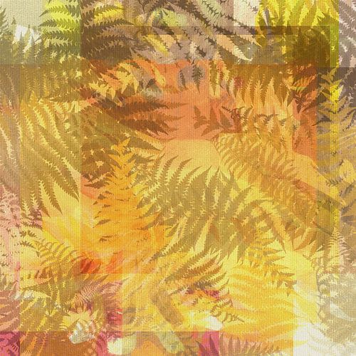 Kleurrijke abstracte bladeren in geel, oranje, bruin